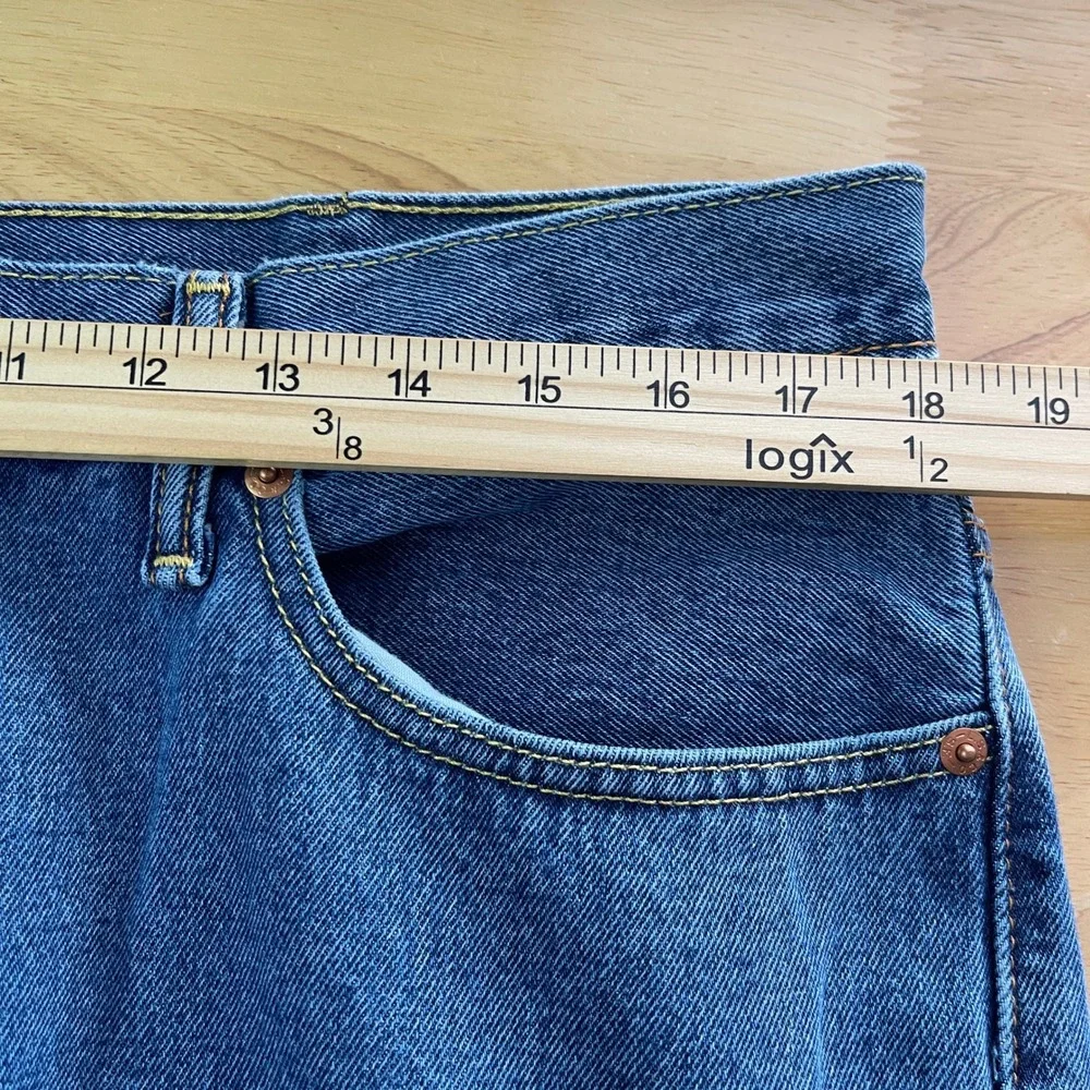Levis 550 Relaxed Fit Mens 38x29 100% Cotton Medium Wash Denim‎ Blue Jeans Zip